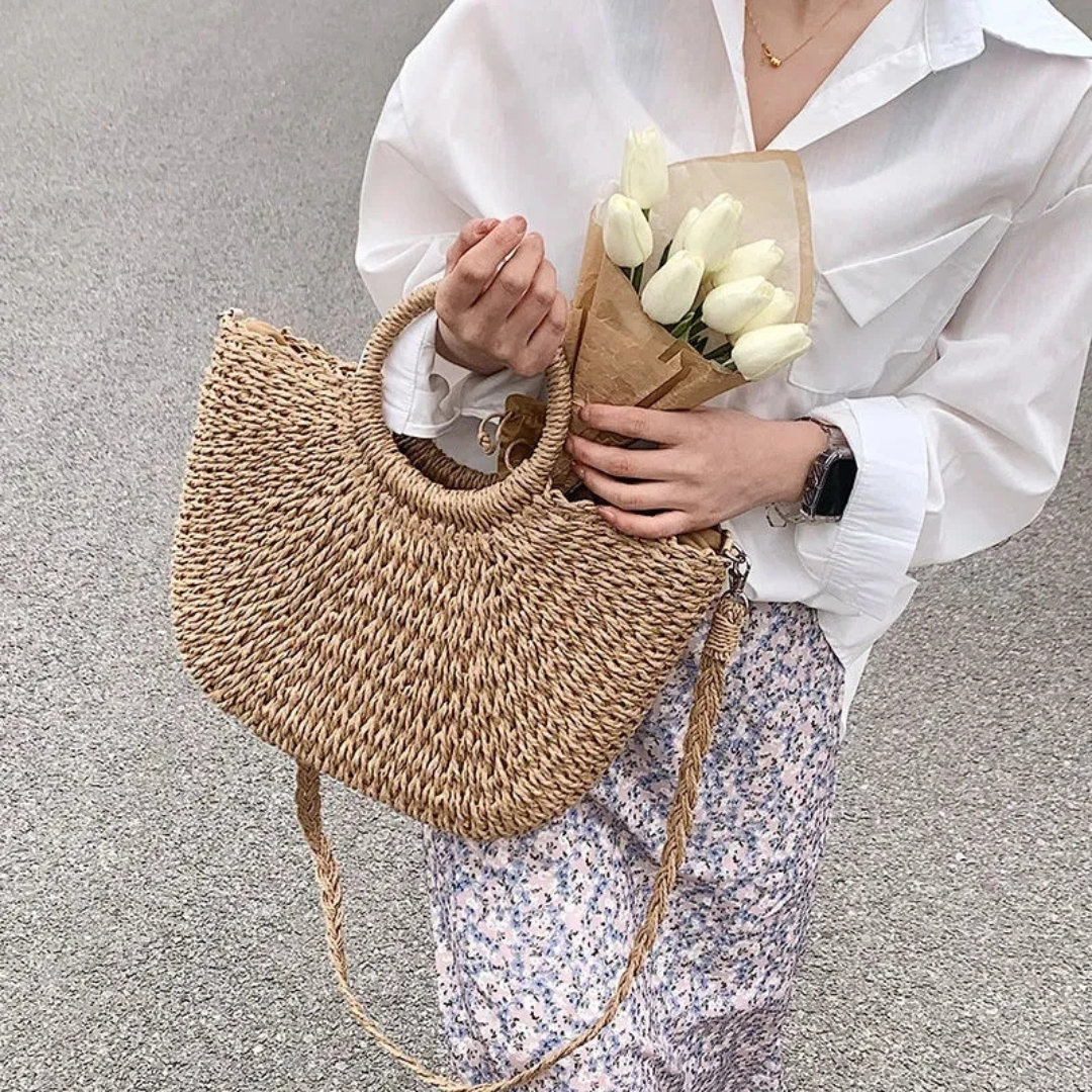 Bolso tejido estilo artesanal