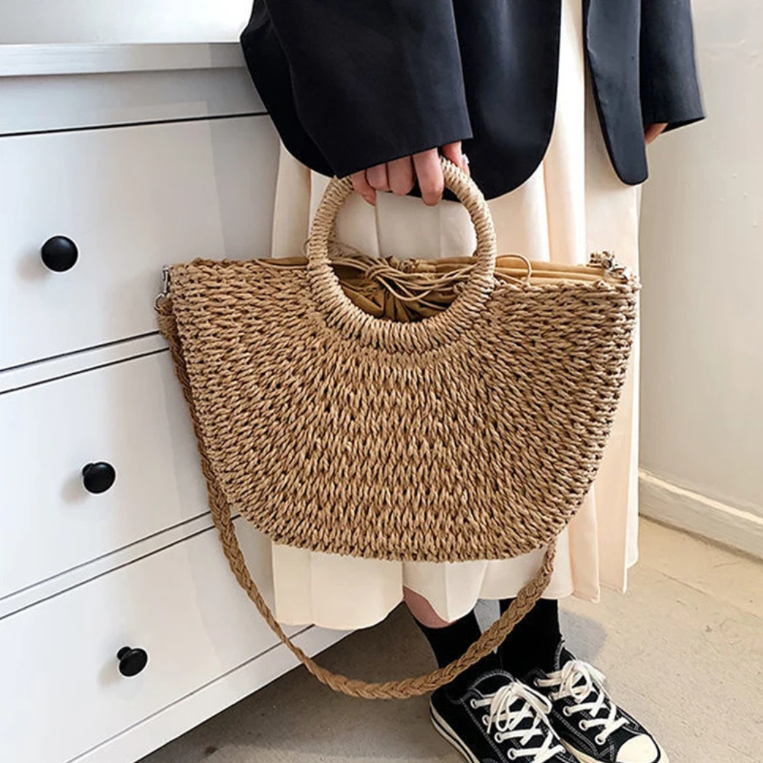 Bolso tejido estilo artesanal