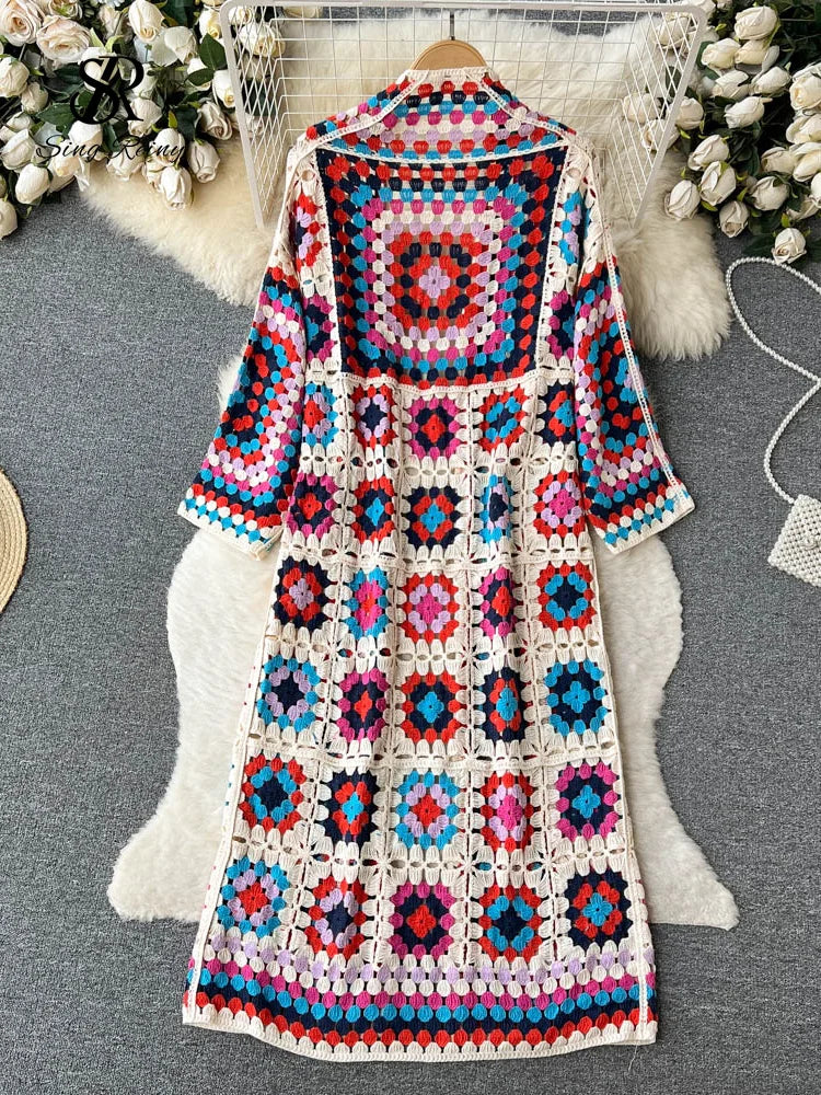 Bata de playa para mujer estilo hippie chic ropa de playa