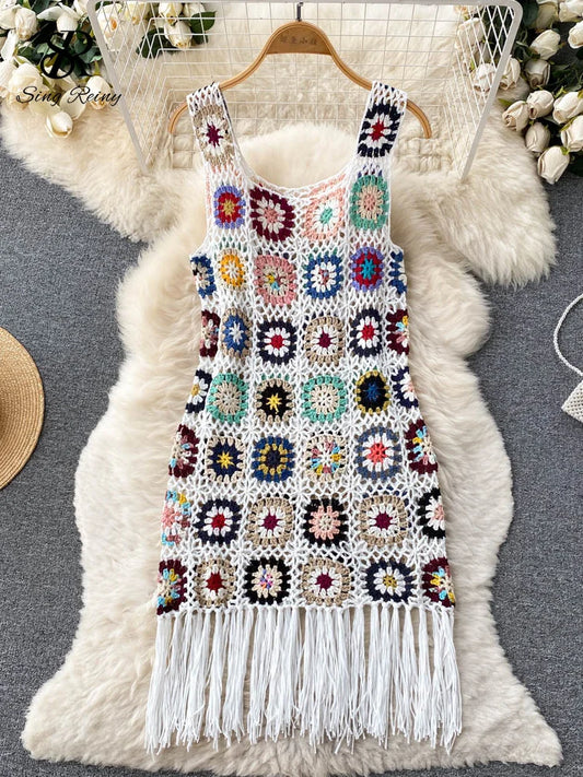 Vestido Hippie Chic Ropa de playa para mujer