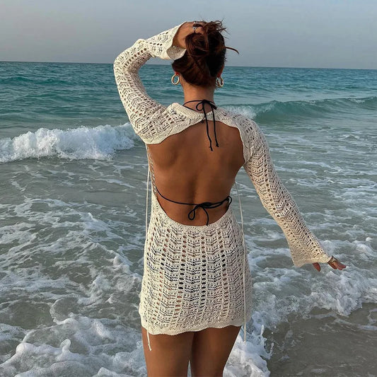Kinne crochet ropa de playa para mujer