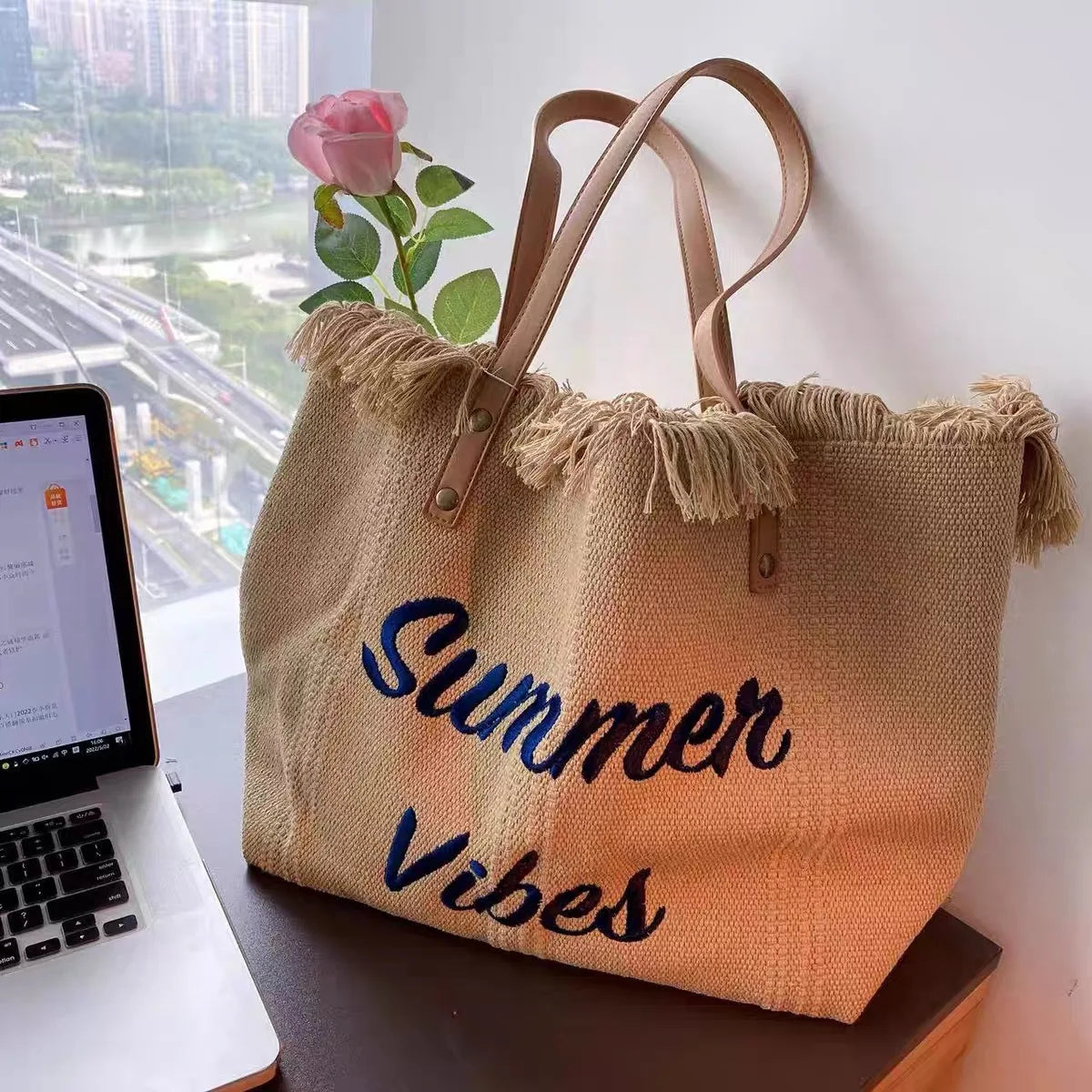 Gran Bolso Tote bolsa para Playa de mujer