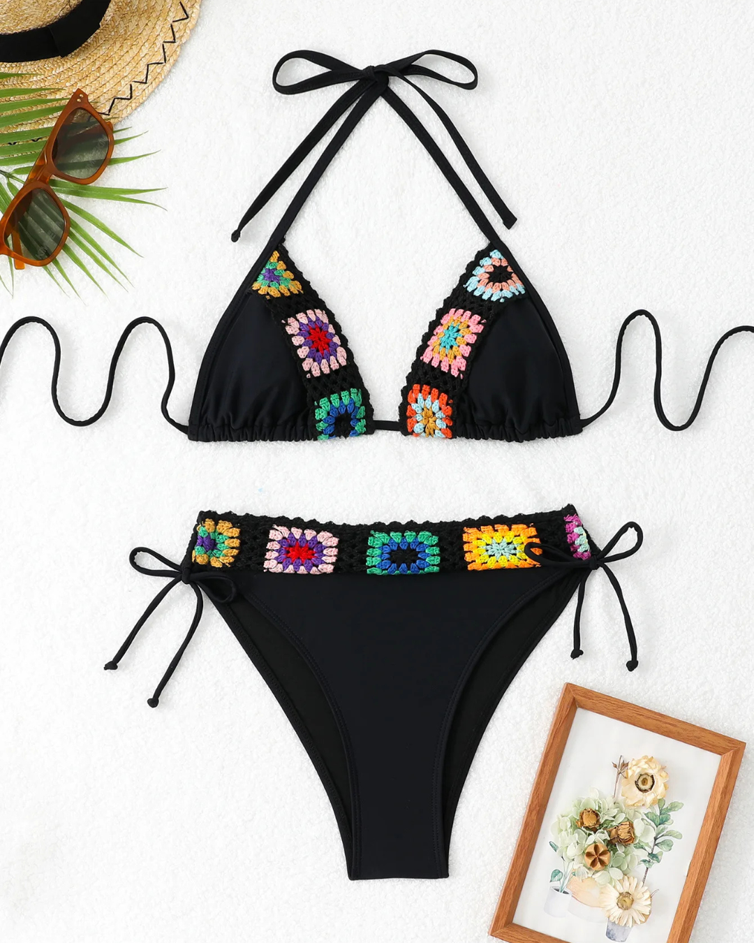 Bikini Soleil bohemio con detalle artesanal
