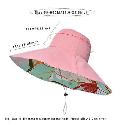 Sombrero doble vista para playa de mujer protección solar