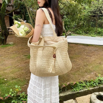 Bolso Tote de Estilo Urbano Minimalista para playa o campo