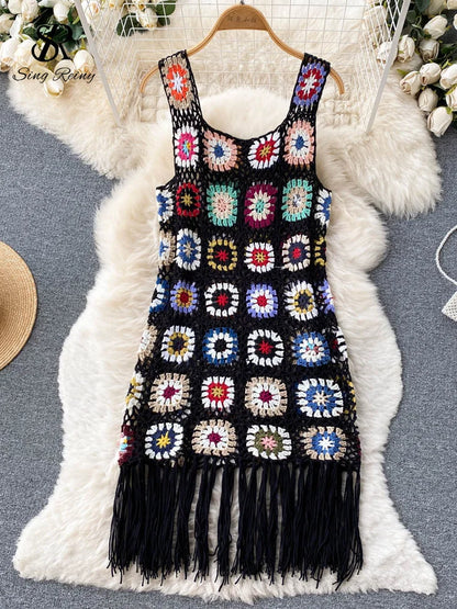 Vestido Hippie Chic Ropa de playa para mujer