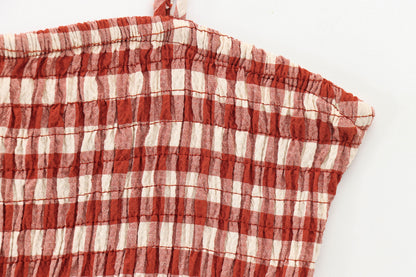Conjunto con falda a cuadros Primavera
